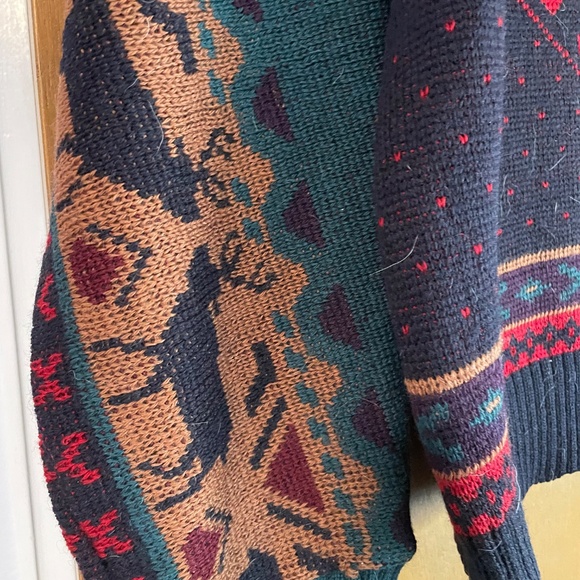Vintage Pendleton Moose Sweater 100% Virgin Wool Medium USA Classic Cabin Style - Picture 6 of 6